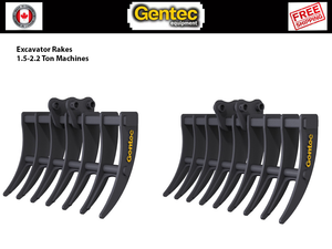 GENTEC Rakes for 1.5-2.2 Ton Excavators