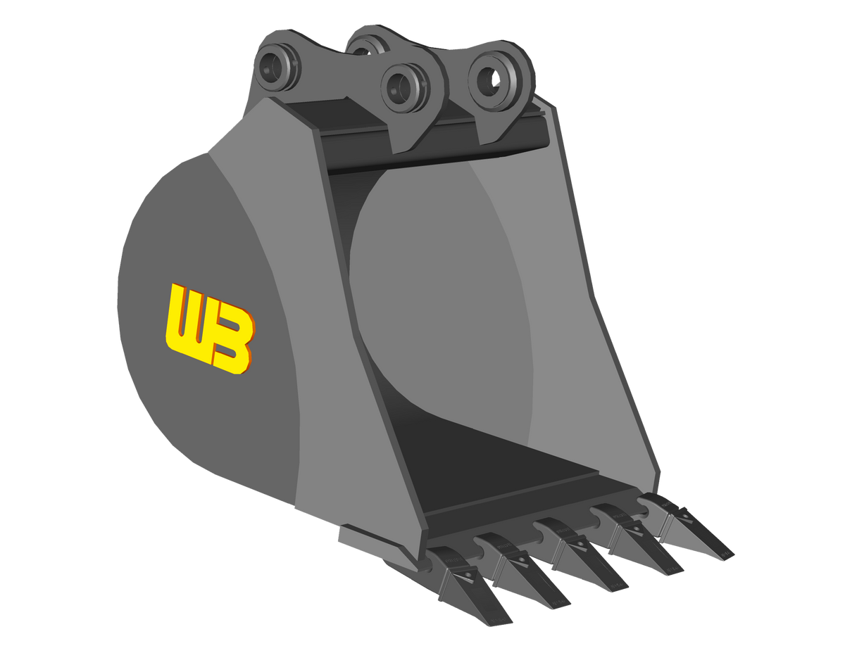 WERK-BRAU Dirt Bucket for 1,500 - 2,100 lbs. Excavators. (Mini 04)