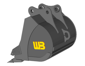 WERK-BRAU Severe Duty Rock Bucket for 5,000 - 7,500 lbs. Excavators. (Mini 1)