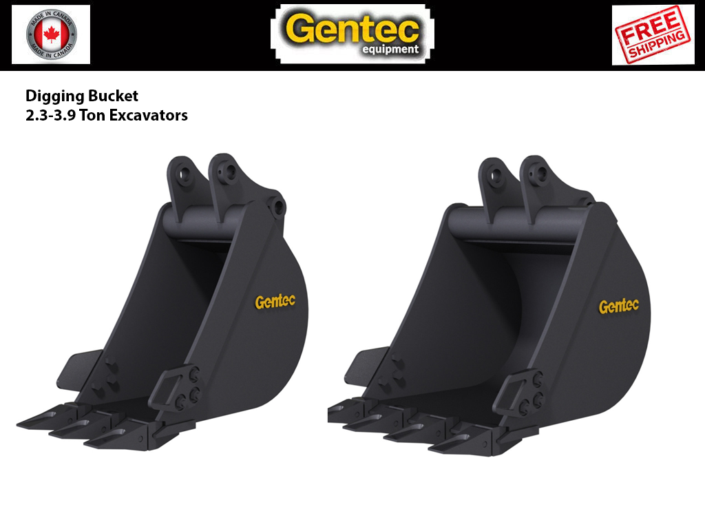 GENTEC Digging Buckets for 2.3-3.9 Ton Excavator