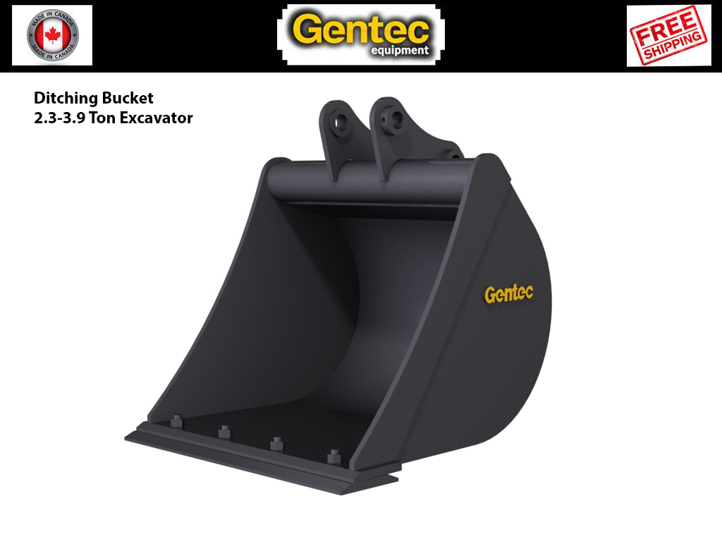 GENTEC Ditching Buckets for 2.3-3.9 Ton Excavator