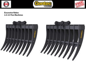 GENTEC Rakes for 2.3-3.9 Ton Excavators