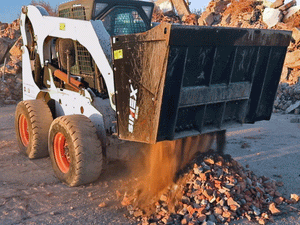 Simex Crusher Buckets for skid steer loaders