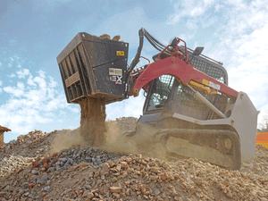 Simex Crusher Buckets for skid steer loaders