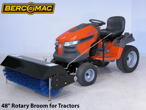 BERCOMAC 48" Rotary Broom for Lawn and Garden Tractors