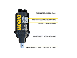 DIGGA Heavy Duty Anchoring Drives for excavators, 39700 - 66100 lbs. machines (18-30 ton)