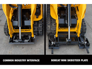 BaumaLight TRL536D stand on compact mini loader