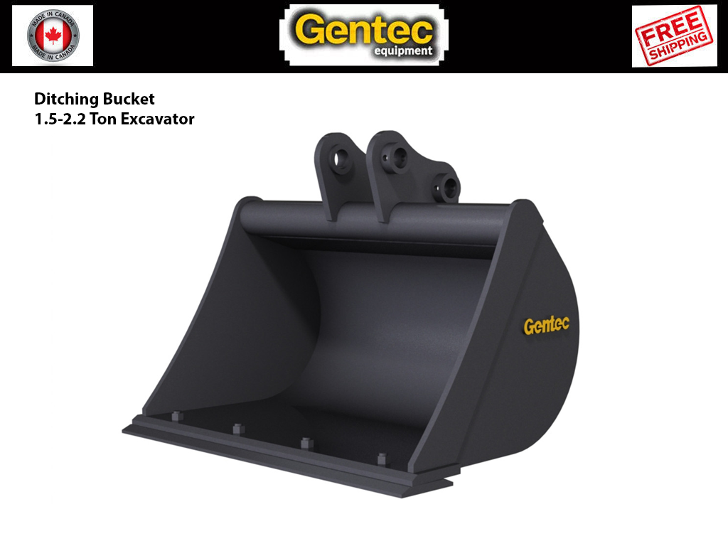 GENTEC 24" Ditching Bucket for 1.5-2.2 Ton Excavator