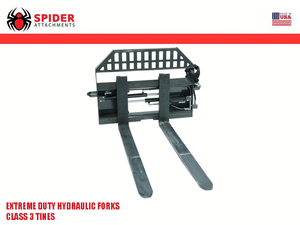 SPIDER Extreme Duty hydraulic pallet forks for skid steer