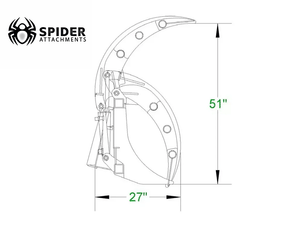 SPIDER Extreme Duty Grapple rake with teeth for skid steer