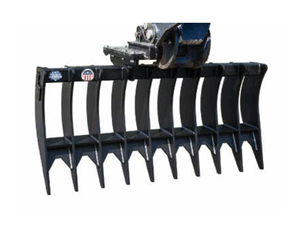 BLUE DIAMOND Excavator Rake - Fits 6000 lbs. to 15000 lbs. machines