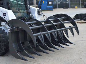 SPIDER Extreme Duty Grapple rake with teeth for skid steer