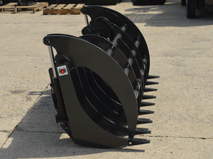 SPIDER Extreme Duty Grapple rake with teeth for skid steer