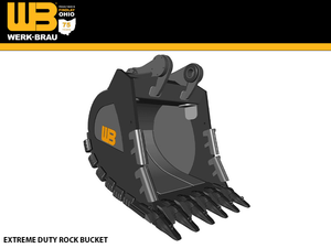 WERK-BRAU Cucharones para rocas de servicio extremo para 68,000 - 82,000 lbs. Excavadoras (35MT) 