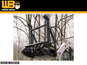 WERK BRAU FHX Brush Hound Defender Drum Mulcher for skid steers