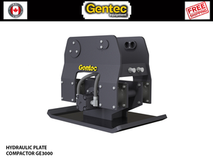 Compactador de placa hidráulica GENTEC GE3000, 15,000-33,500 lbs. Excavadoras