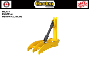 MT2650 Gentec Universal mechanical excavator thumbs 22,500-39,000 lbs. excavators