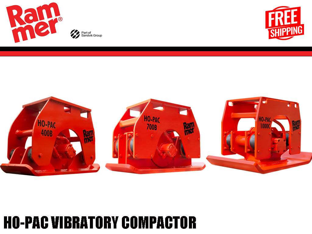 RAMMER Ho-Pac vibratory compactors for excavators (3000-30000 lbs. machines)