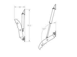 HT2650 Gentec Universal hydraulic excavator thumbs 22,500-39,000 lbs. excavators