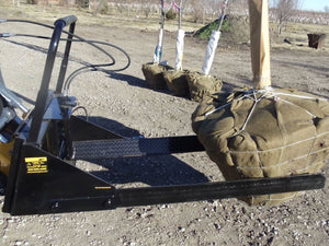 DPM nursery jaws hybrid for machines using universal skid steer coupler