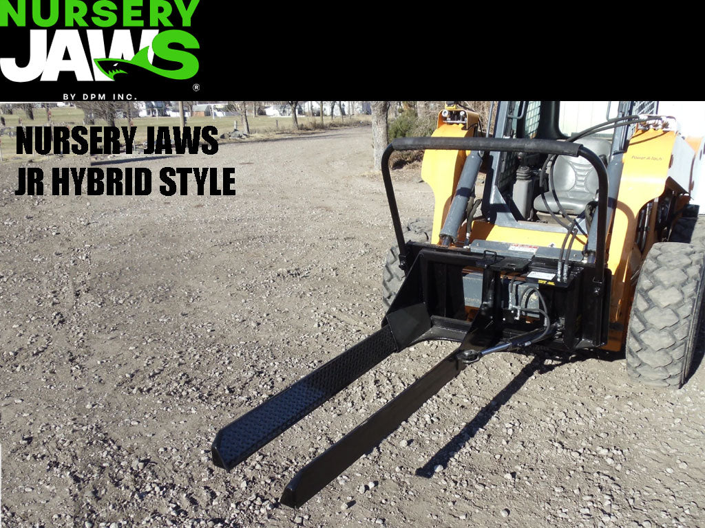 DPM nursery jaws JR tree forks hybrid style for skid steer loaders