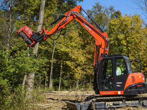 FECON Bull Hog drum mulcher for 7000 - 16000 lbs. excavators