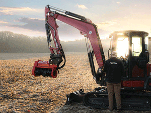 FECON Bull Hog drum mulcher for 7000 - 16000 lbs. excavators