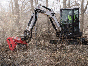 FECON Bull Hog drum mulcher for 7000 - 16000 lbs. excavators