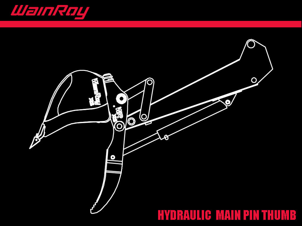 Pulgar del pasador principal hidráulico directo de cambio rápido WAIN ROY (sin enlaces) para excavadoras y TLB