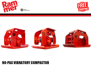 RAMMER vibratory compactors for mini excavators (19000-40000 lbs machines)