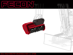 FECON Bull Hog drum mulcher for 7000 - 16000 lbs. excavators