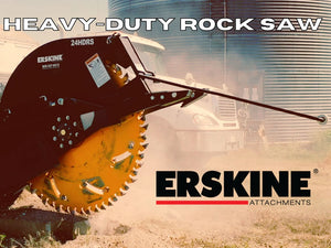 Erskine Heavy Duty Rock Saw for skid steer loader