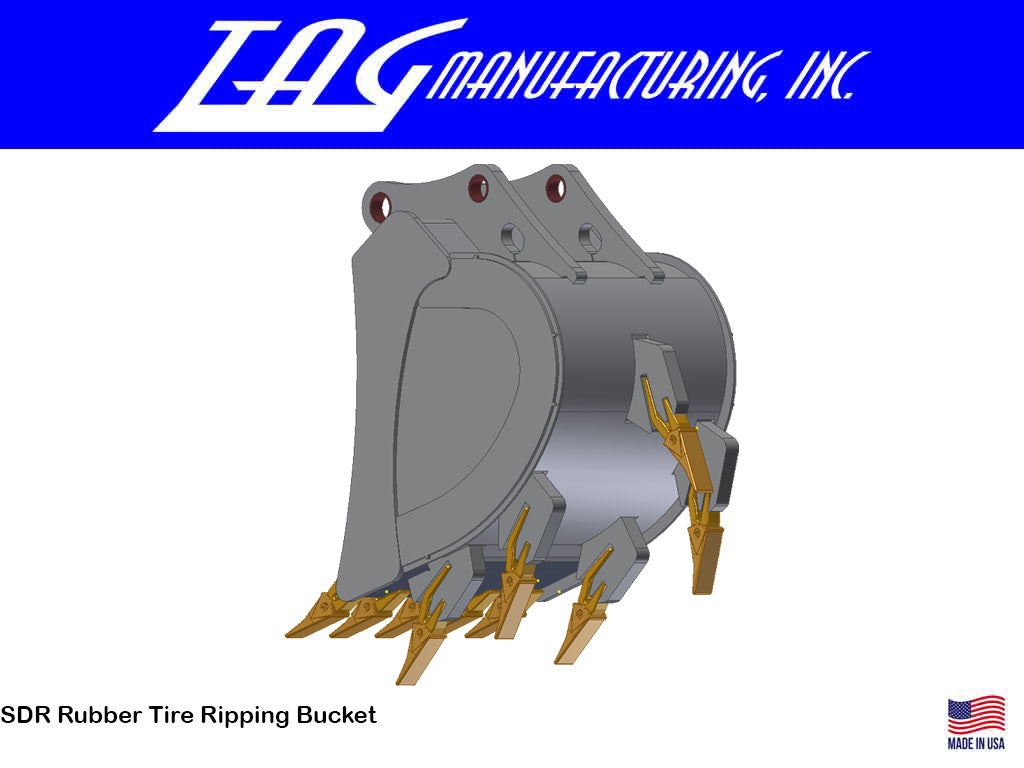 TAG ripping buckets for 14 to 16 foot backhoes