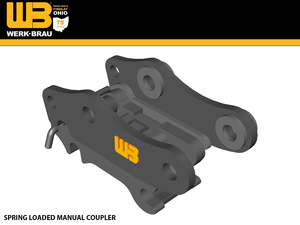 WERK-BRAU Spring Loaded Manual Coupler for excavators 7,500 - 11,000 lbs. Excavators (Mini 2)