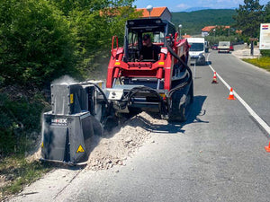 SIMEX T/TA rock saw for skid steer loaders