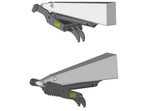 WERK-BRAU Main Pin hydraulic thumb for excavators 5,000 - 11,000 lbs. (mini 1 ) (mini 15) (mini 2)