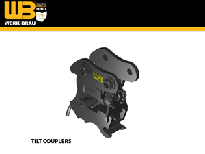 WERK-BRAU Tilting Coupler for 1,500 - 4,900 lbs. Mini Excavators (Mini 04 & 05)