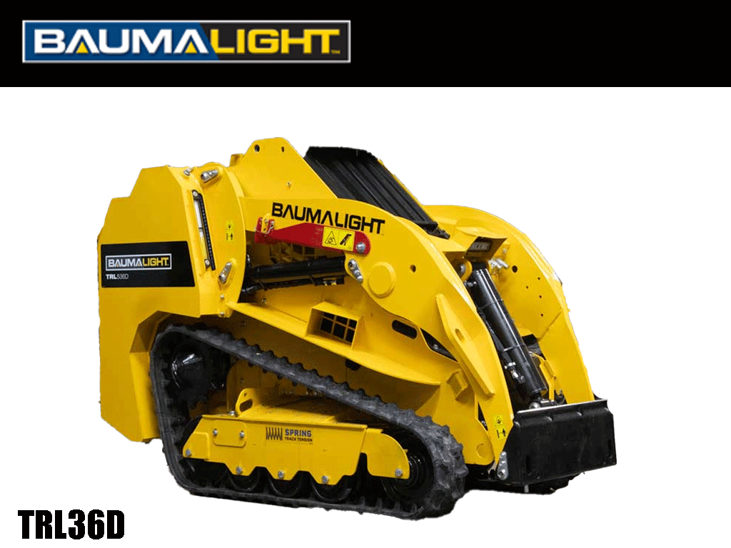 BaumaLight TRL536D stand on compact mini loader