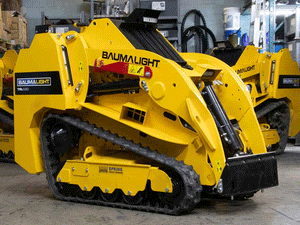 BaumaLight TRL536D stand on compact mini loader