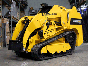 BaumaLight TRL620Y stand on compact mini loader