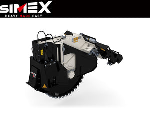 SIMEX T/TA rock saw for skid steer loaders