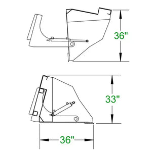 CID High Dump Buckets for Skid Steers