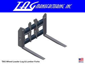 TAG Log & Lumber Forks for Class 700 Wheel Loaders