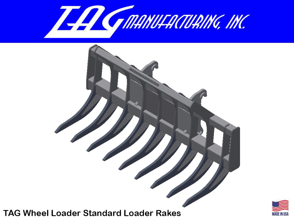 TAG Standard Loader Rakes for Wheel Loaders