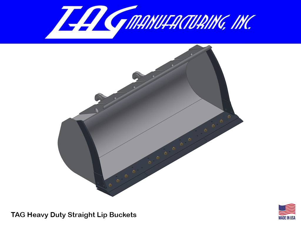 TAG Heavy Duty Straight Lip Rock Bucket for Wheel Loaders