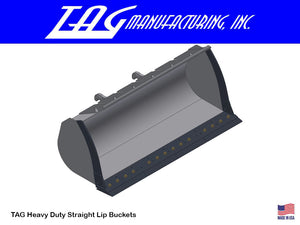 TAG Heavy Duty Straight Lip Rock Bucket for Wheel Loaders