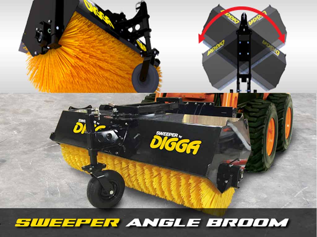 Digga Sweeper - Angle Broom, Sweeper for Tractor