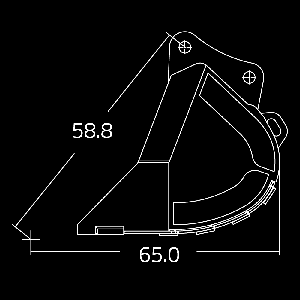 WAIN ROY severe duty rock buckets for excavators 41 000 52 000 lbs