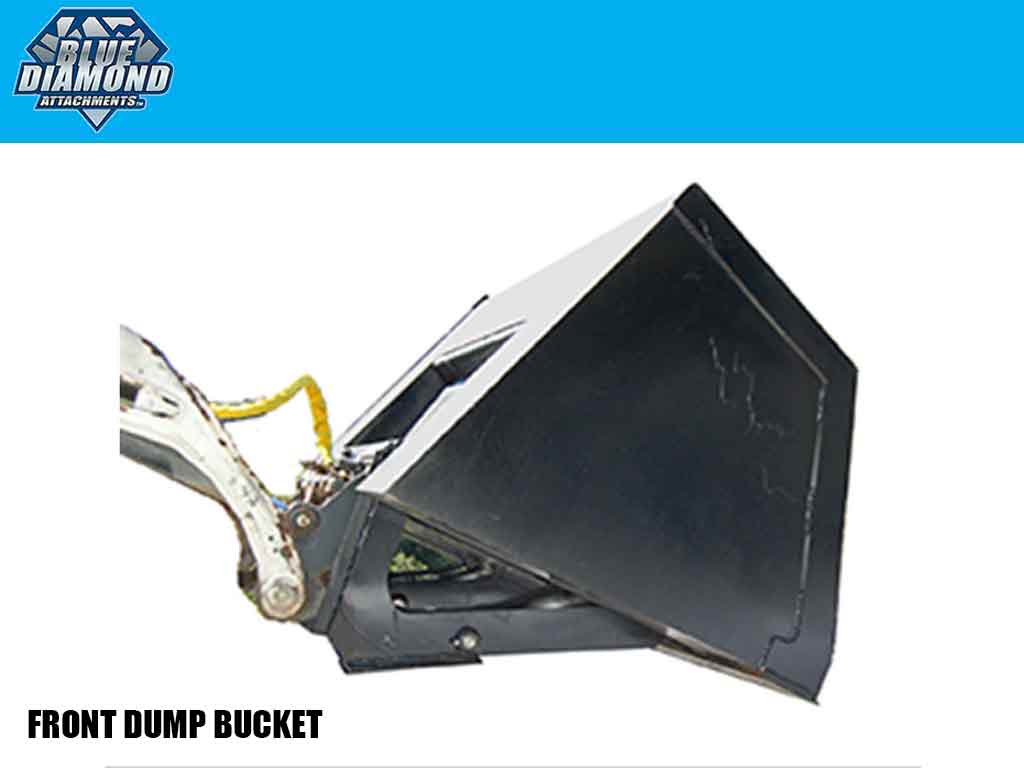 BLUE DIAMOND front dump bucket for machines using universal skid steer  coupler