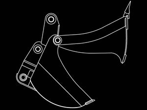 Cuchara de mandíbula WAINROY para miniexcavadoras 12,500 -20,000 LBS